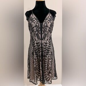 Altar’d State Black and Cream Beaded Dress